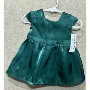 Carter's Just One You Green Holiday Dress for Baby Girl Size 0-3 Months NWT